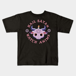 Hail Satan Watch Anime Kids T-Shirt